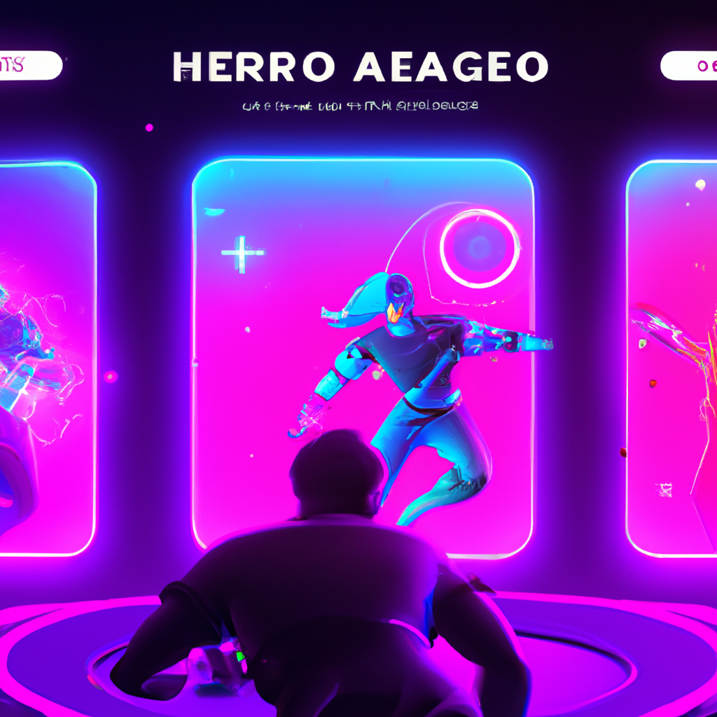 ArcadeForge hero: neon arena with players